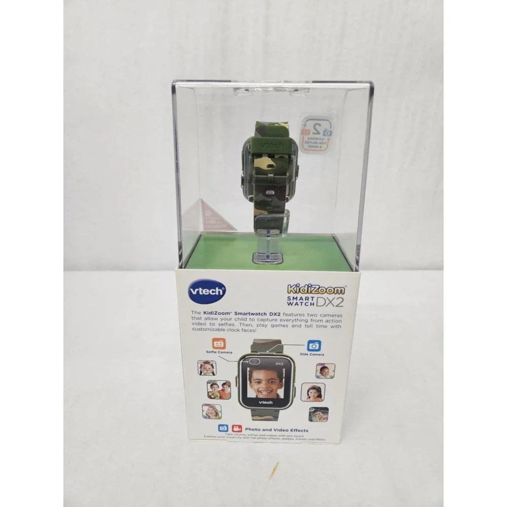 Vtech KidiZoom Smart Watch DX2 For Kids Ages 4 + Years- Green Camo‎ *New